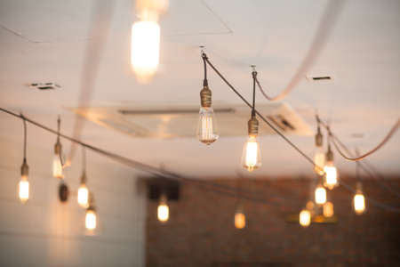 Decorative antique old style light bulbs.