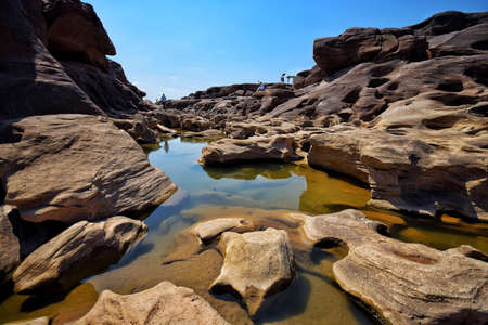 Sampanbok, the famous landscape in Ubon ratchathani, Thailand.の素材