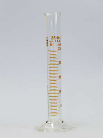 Glass cylender isolated on the white backgroundの写真素材