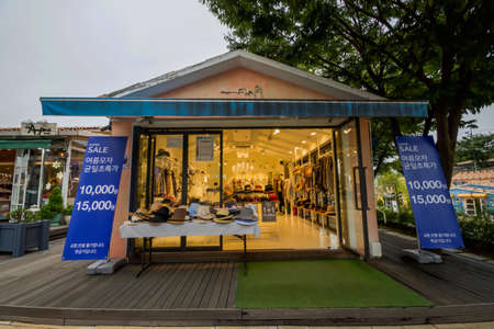 Seoul, South Korea - September 20, 2018 : The minimal style of shop  in the LA PROVENCE villageのeditorial素材