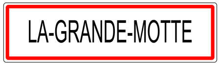 La Grande Motte city traffic sign illustration in Franceの写真素材
