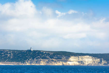 Lighthouse near Bonifacion city, Corsicaの写真素材
