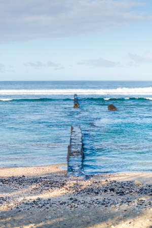 Beach of Saint Pierre at Reunion Islandの写真素材