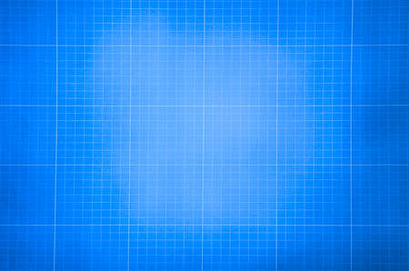 Millimeter engineering paper. Blue graph paper background. Graph paper for building and architectural drawingsの写真素材