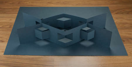 Blank gray paper brochure