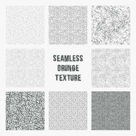 Set of abstract grunge seamless textureのイラスト素材