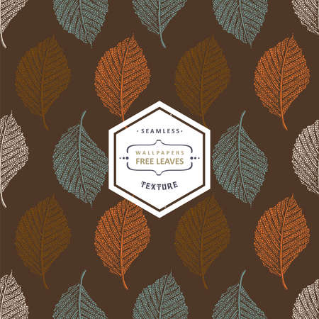 Floral seamless pattern with autumn tree leavesのイラスト素材
