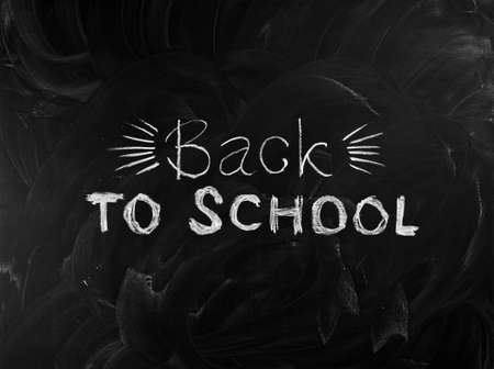 Back to school with white chalk on a blackboard