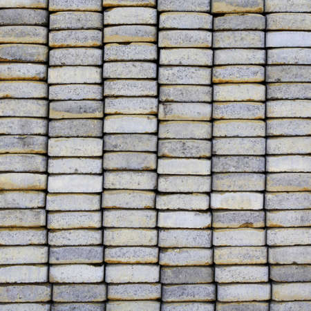White and grey color brick block wall background textureの写真素材