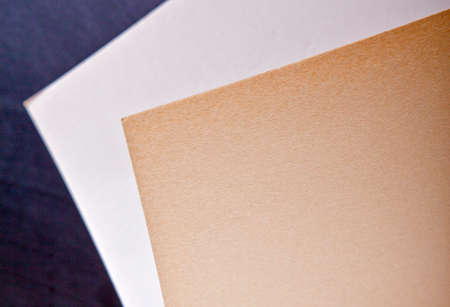 Macro shot of corner of paper. Mock up. Close upの写真素材
