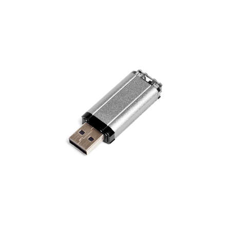 Grey usb flash drive on a white background