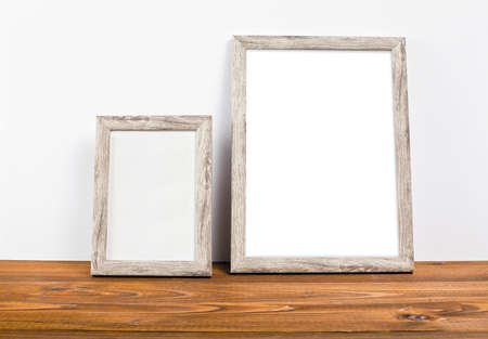 Empty frames mock up for presentation design. Template framing for modern art