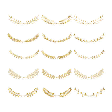 Laurels and wreaths. Design elements for invitations, greeting cards, quotes, blogs, posters and more. Perfect For Wedding Framesのイラスト素材