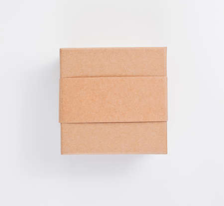 Cardboard box for packaging on a gray background