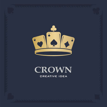 A big golden crown. Vector heraldic elements designの写真素材