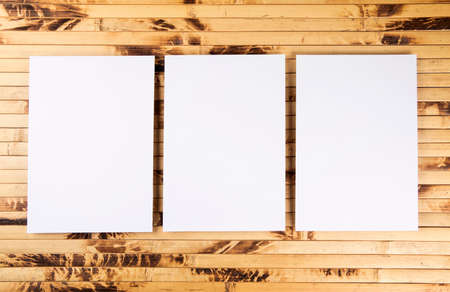Blank letterhead on bamboo background to replace your design