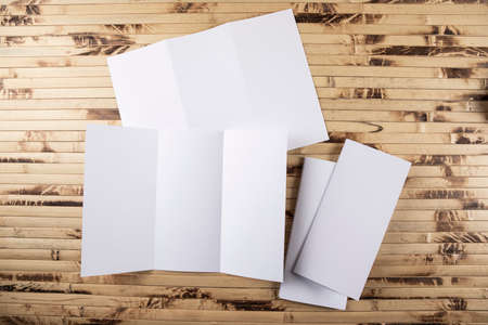 identity design, corporate templates, company style, blank white folding paper flyer