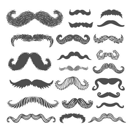 Mustache icons setのイラスト素材
