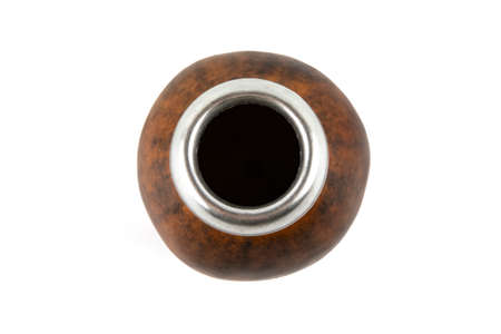 Calabash gourd on white background. Top view