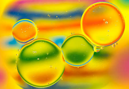 Ðžxygen bubbles in a liquid. Beautiful structure of water in macro a natural background