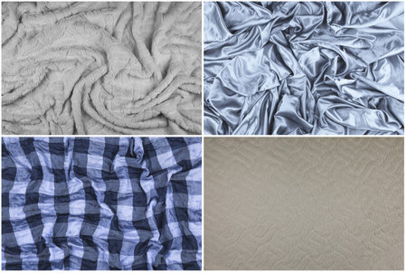 The fabric cloth textile is cotton. Cotton fabric texture.