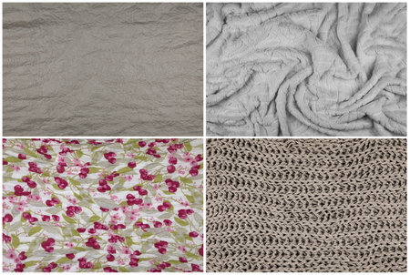 The fabric cloth textile is cotton. Cotton fabric texture.の写真素材