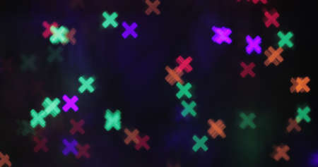 Colored bokeh abstract background. Decoration at Christmas holidayの写真素材