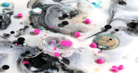 Beautiful acrylic color abstract background. Colored marble mixed ink abstraction