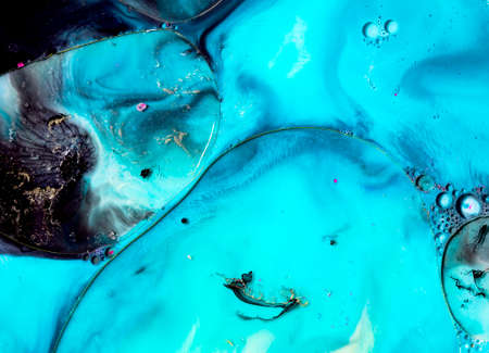 Beautiful acrylic color abstract background. Colored marble mixed ink abstractionの写真素材