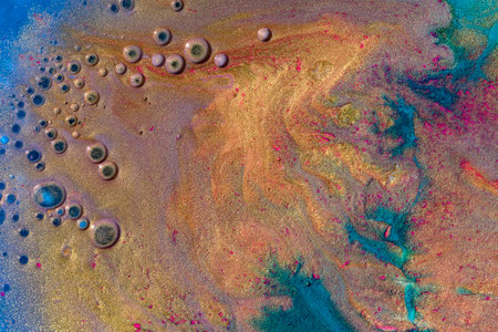 Beautiful acrylic color abstract background. Colored marble mixed ink abstraction