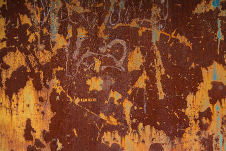 Metal old background. Metal surface rusty and coarseの写真素材