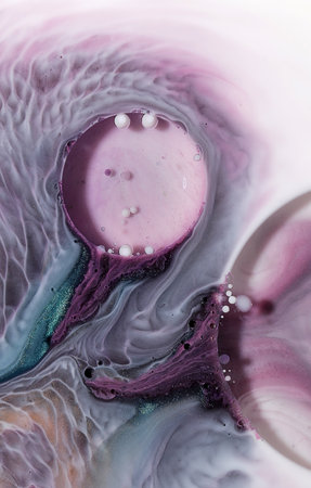 Beautiful acrylic color abstract background. Colored marble mixed ink abstraction.