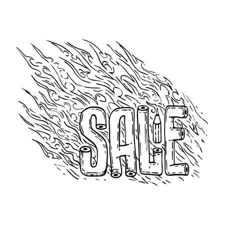 For Sale Sign. Vector illustrationのイラスト素材