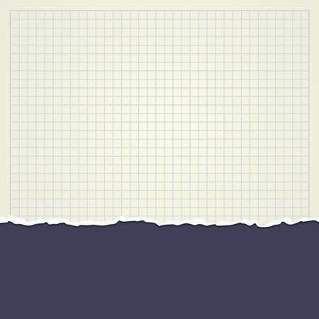 Realistic illustrations of torn page of notebook.のイラスト素材