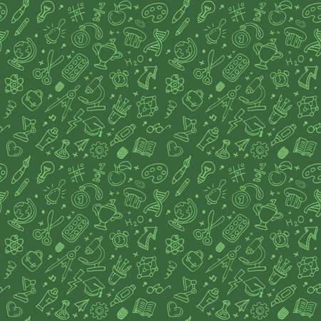 Back to school concept. Education doodle icons.のイラスト素材