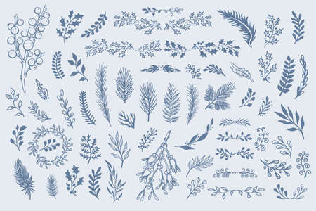 Vector Collection Hand Drawn design elementsのイラスト素材