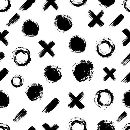 Hand drawn scribble symbols isolated on white background.のイラスト素材