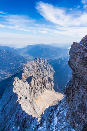 The mountain view at Top of Germany, Zugspitze in Germanyの写真素材