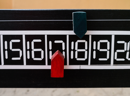 The score board of petanque