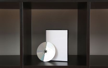 dvd box and dvd in a square Closeupの写真素材