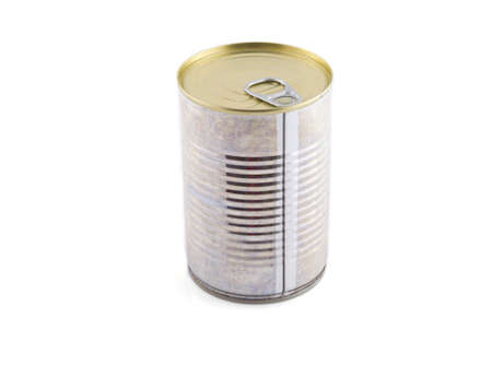 Single can on a white background