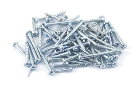 Several screws on a white background.の写真素材