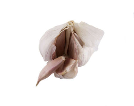 Garlic isolated on a white background.の写真素材
