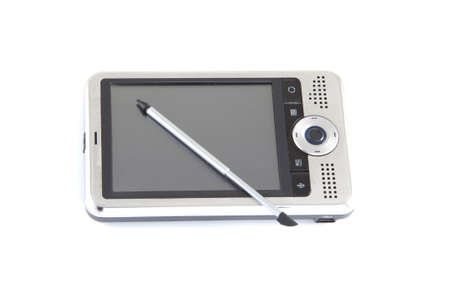 PDA with stylus on a white background.の写真素材