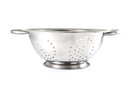 Single strainer on a white background.の写真素材