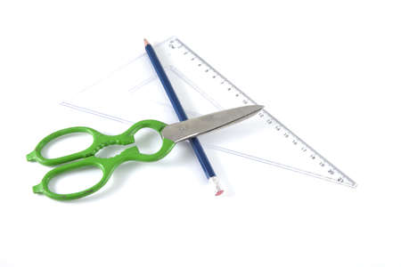 Several education tools on a white background.の写真素材