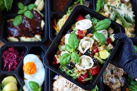Catering Box. Takeaway food in a box.