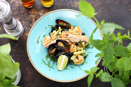 An elegant dish served. Culinary food composition. Photo of food, offering food