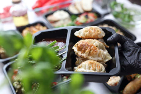 Lunch box. Box diet. Appetizing lunch boxes. Food delivered to your doorstep