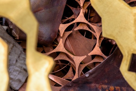 Red metal from copper.